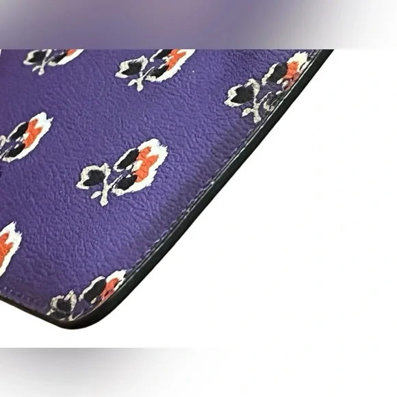 Coach F56027 Purple Bramble Rose PVC Leather Zip Wristlet - Picture 6 of 9